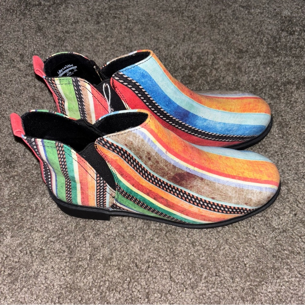 Colorful Striped Boots from Yes We Vibe